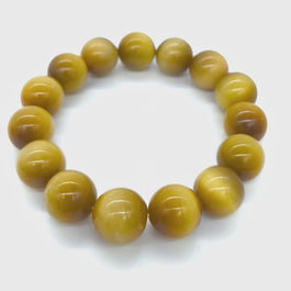 Super High-Quality Gold Tiger's Eye (14.3 mm) Bracelet